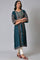 Teal Fusion A-Line kurta