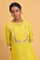 Yellow Embroidered Shantun Plus Size Festive kurta