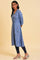 Blue V-Neck Summer kurta