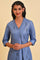 Blue V-Neck Summer kurta