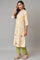 Light Orange A-Line Floral Printed kurta