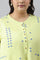 Light Green Printed Asymmetrical Plus Size kurta