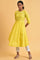 Yellow Cotton Flared Summer Dress