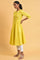 Yellow Cotton Flared Summer Dress