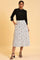 Ecru Printed Schiffli Skirt