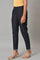 Black Slim Pants With Embroidery