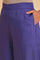 Purple Rayon Embroidered Parallel Pants