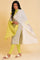 Light Green And White Colour Block Dupatta