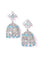 Blue & White Gold Festive Ethnic Jhumkas