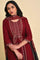 Red Mock Layer kurta Set