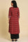 Dark Red A-Line kurta Set