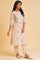 Beige Glitter Printed kurta & Pants Set