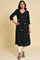 Black Spade Print kurta Set