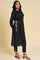 Black Mock Vest kurta Set