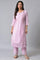 Light Purple Embroidered kurta Set