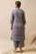 Blue Multicolored Floral Hand Block Print Kurta