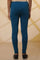 Blue Interlock Ankle Length Winter Tights