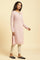 Lotus Pink Embroidered Winter Kurta