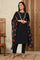 Black Floral Printed Chiffon Dupatta