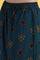 Blue Printed Sequins Flared Kurta & Flared Pants with Dupatta Set