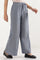 Blue Denim Pintuck Flared Pants