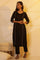 Black Shantung Embellished Kurta
