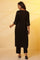 Black Shantung Embellished Kurta