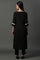 Black Shantung Embroidered Kurta