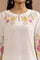 White And Pink Ombre Floral Printed Cotton Kurta