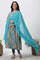 Aqua Blue Solid Dupatta