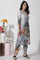 Multi-Coloured Floral Printed Short Kurta And Pants Set