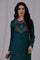 Blue Embroidered Thread Work Acrylic Straight Kurta