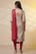 Beige Foil Printed Sequined Pure Cotton Kurta, Tights and Dupatta Set