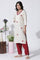 White Embroidered Cotton Kurta, Salwar With Dupatta Set