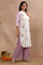 White Seer Sucker Embroidered Kurta And Pants Set