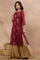 Purple Zari Embroidered Kurta And Skirt Set