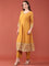 Mustard Vichitra Silk Zari Embroidery Anarkali Set
