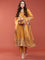 Mustard Vichitra Silk Zari Embroidery Anarkali Set