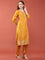 Mustard Silk With Sequence and Hand Embroidered Three Piece Set