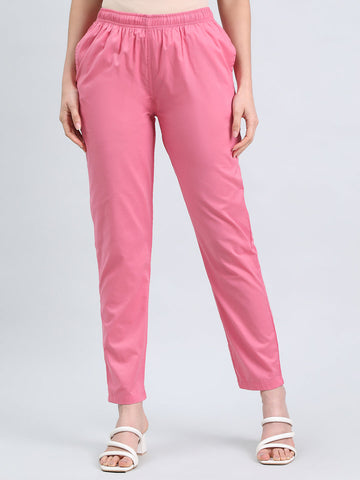 Blush Pink Cotton Cambric Cotton Pants