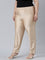 Women Medium Gold Solid Mid Rise Metallic Pants