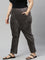 Women Solid Silver Grey Mid Rise Corduroy Treggings