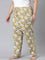 Women Printed Yellows Cotton Knit Lounge Pants