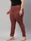 Women Solid Dark Rust Super Stretch Jeggings