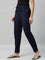 Women Solid Navy Comfort Fit Cotton Pants