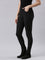 Women Printed Black Warm Jeggings