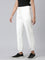 Women Solid Cream Mid Rise Cotton Casual Joggers