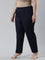 Women Solid Navy Comfort Fit Cotton Pants