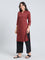 Cotton Paisley Buti Print Straight Kurta