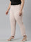 Women Baby Pink Crepe Pants